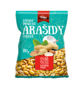 CBA Arašidy lúpané, pražené, solené 180 g